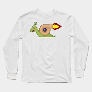 Snail Runner Running Rocket Long Sleeve T-Shirt